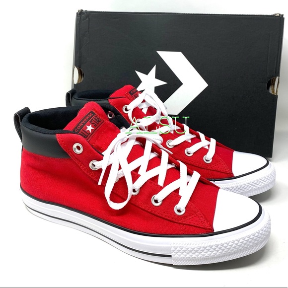 Converse Ctas Street Mid Canvas Enamel Red Men’s - Picture 6 of 10